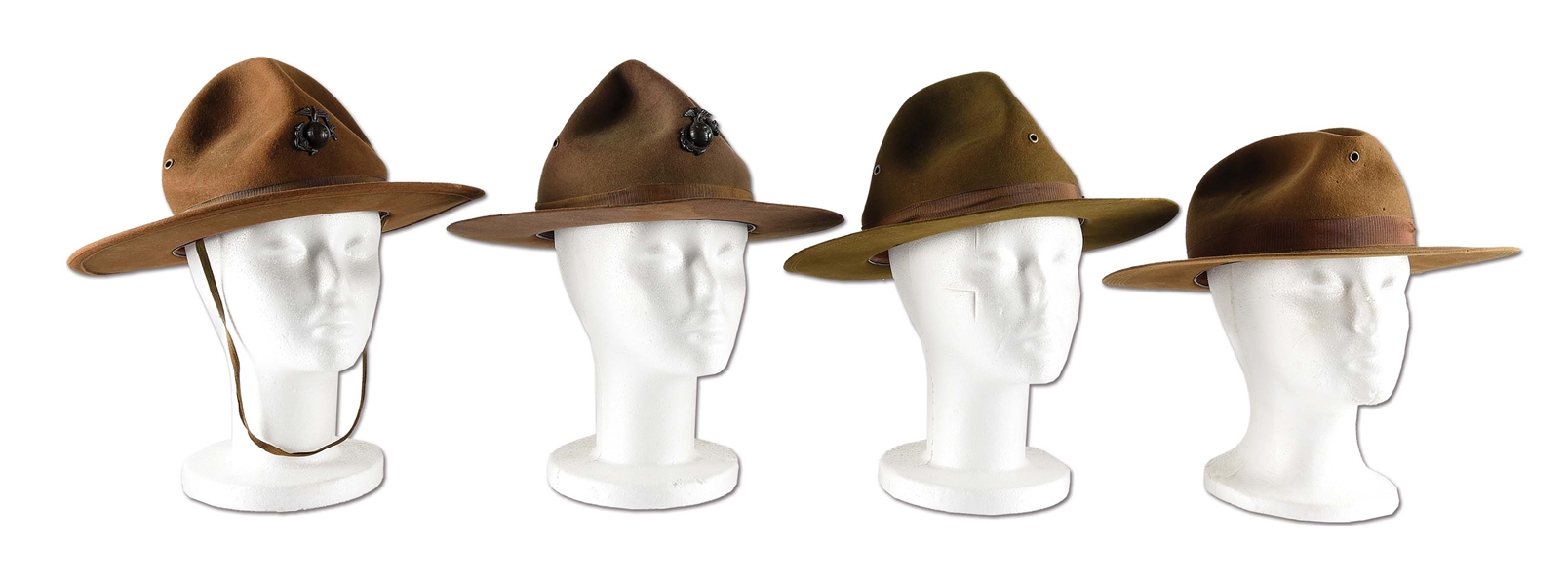 LOT OF 4: USMC CAMPAIGN HATS