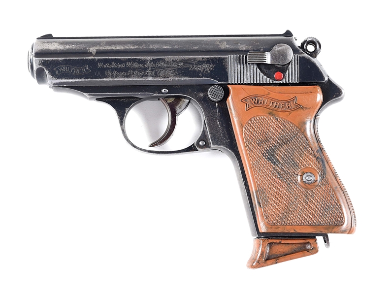 (C) WALTHER PPK SEMI-AUTOMATIC PISTOL WITH HOLSTER