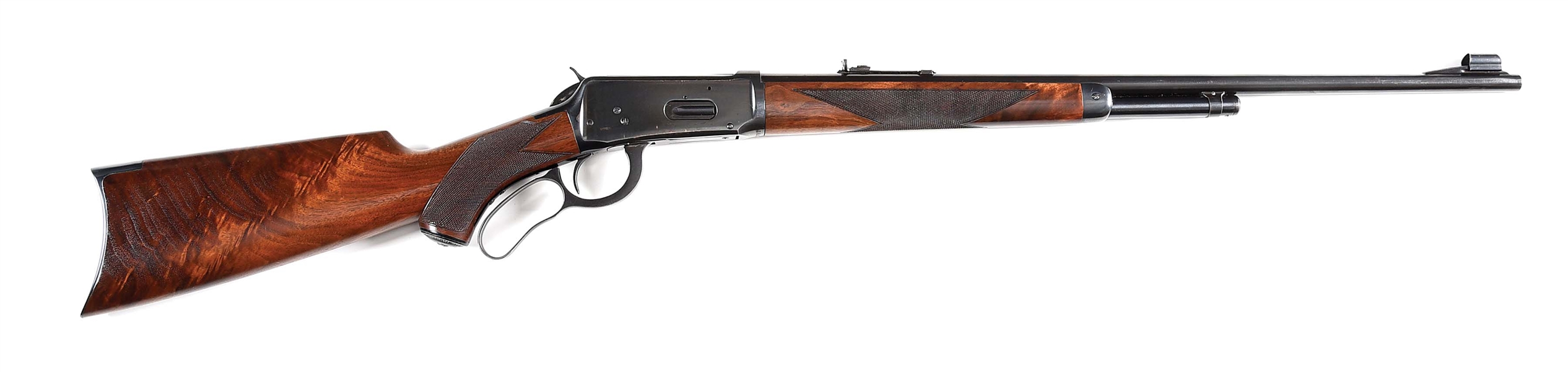 (C) CUSTOM DELUXE WINCHESTER MODEL 64 LEVER ACTION RIFLE.