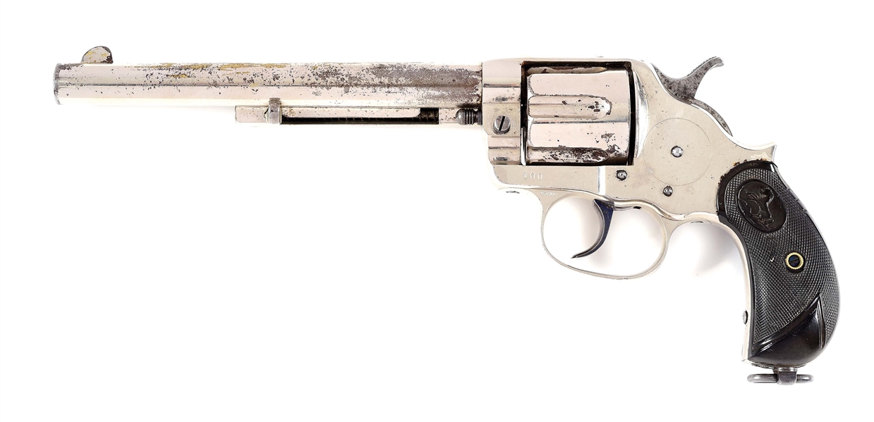 (A) NICKEL COLT MODEL 1878 DOUBLE ACTION REVOLVER (1883).