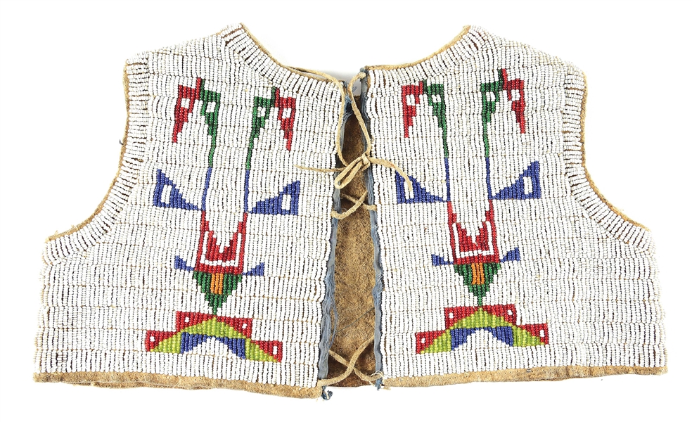 SIOUX BEADED CHILDS VEST.
