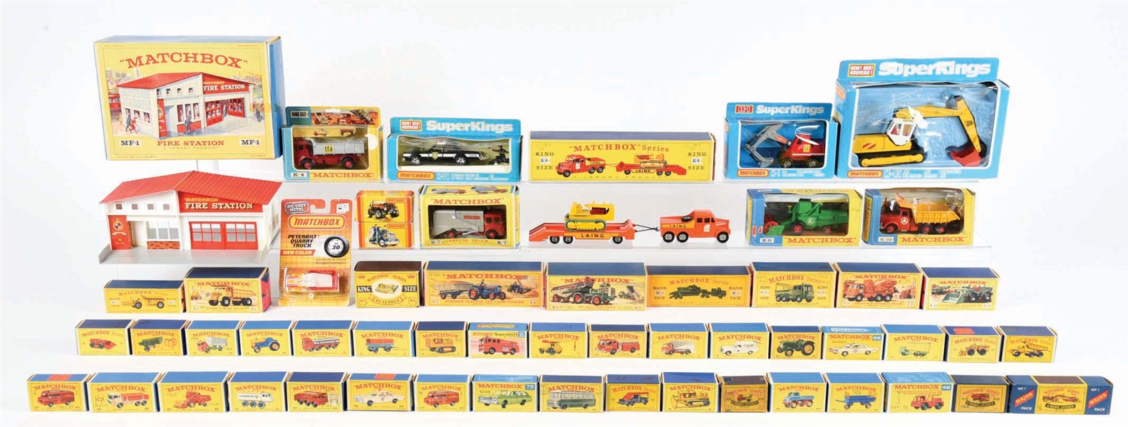 NICE COLLECTION OF APPROXIMATELY 100 VARIOUS MATCHBOX VEHICLES IN ORIGINAL BOXES.