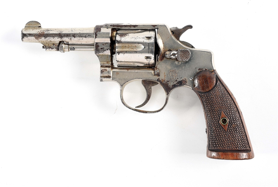 (C) SMITH AND WESSON 32 HAND EJECTOR DOUBLE ACTION REVOLVER. 