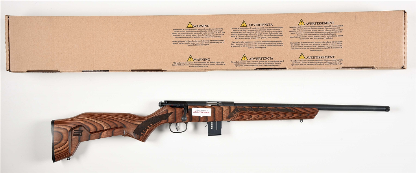 (M) SAVAGE MODEL 93R17 BOLT ACTION RIFLE WITH BOX.