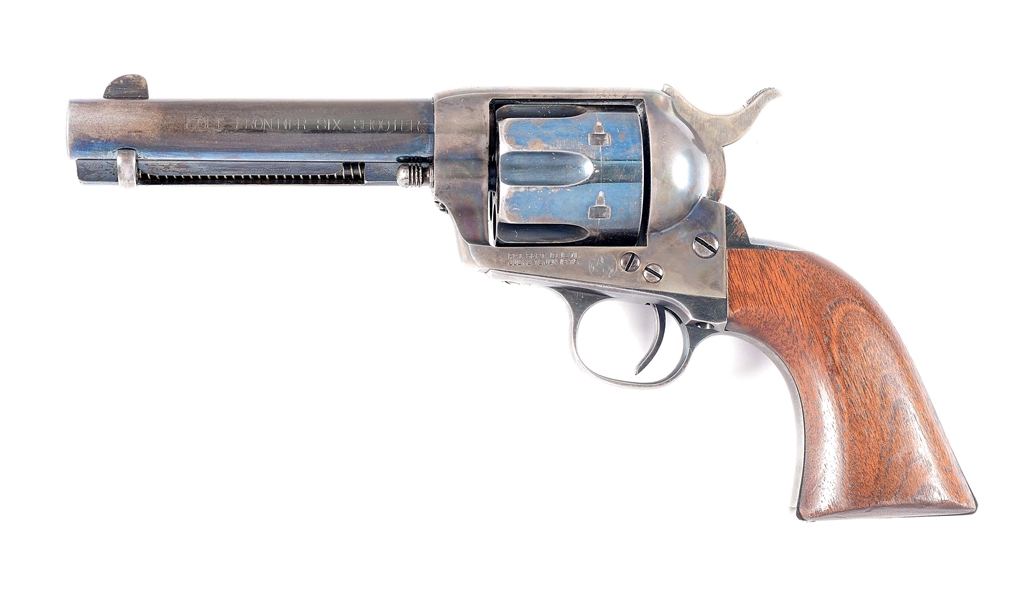 (A) COLT SINGLE ACTION ARMY FRONTIER SIX SHOOTER .44-40 REVOLVER.