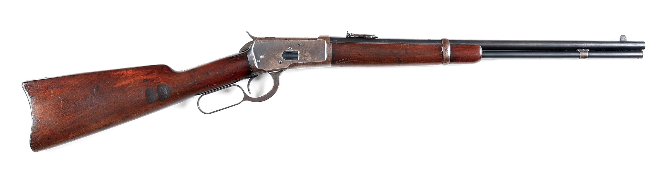 (C) WINCHESTER MODEL 1892 LEVER ACTION SADDLE RING CARBINE (1913).