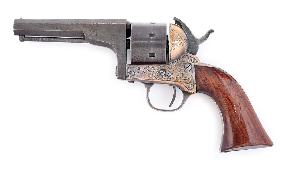 (A) MOORES PATENT BELT SINGLE ACTION REVOLVER.