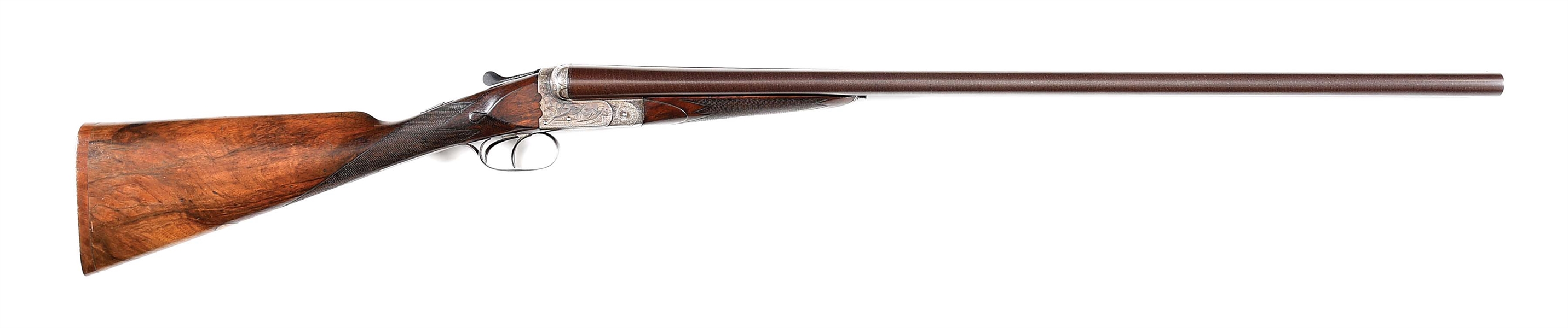 (C) ARMSTRONG & CO. BOXLOCK NON EJECTOR 12 BORE SIDE BY SIDE SHOTGUN.
