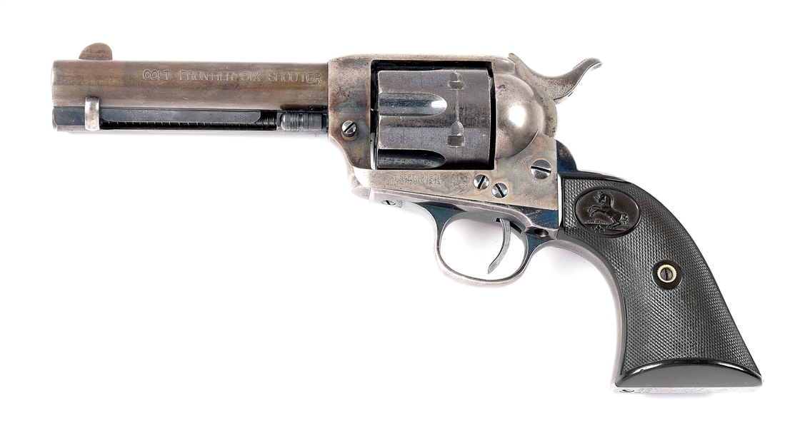 (C) COLT SINGLE ACTION ARMY REVOLVER WITH FACTORY LETTER.
