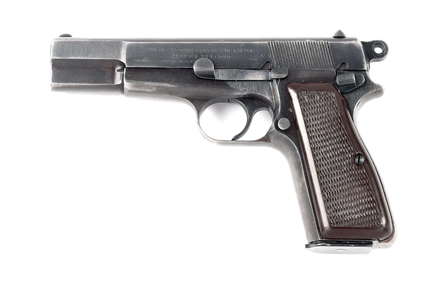 (C) FN HI POWER 9MM SEMI-AUTOMATIC PISTOL WITH NAZI PROOFS.