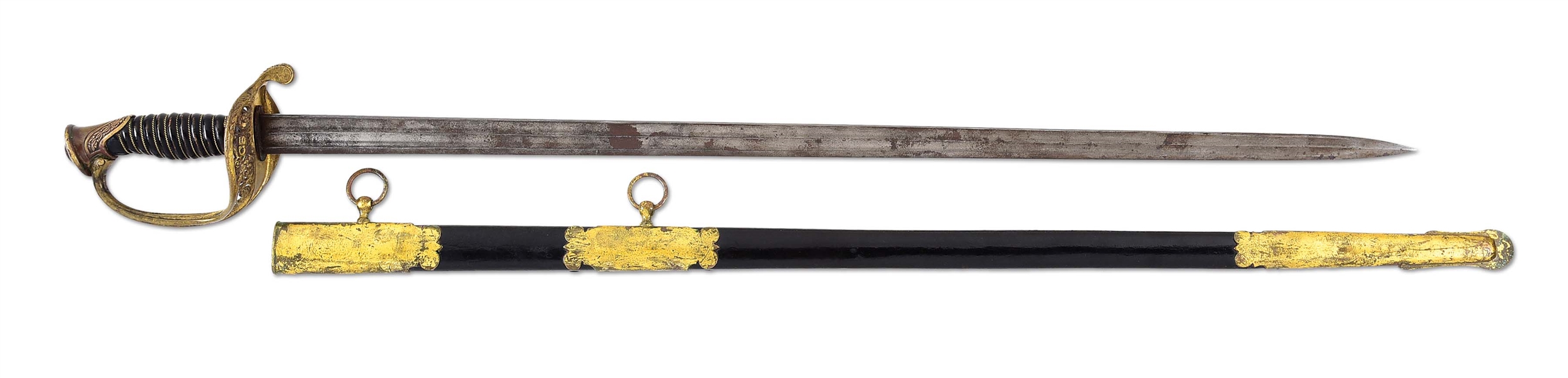 CONFEDERATE CIVIL WAR LOUIS FROELICH FOOT OFFICER SWORD.