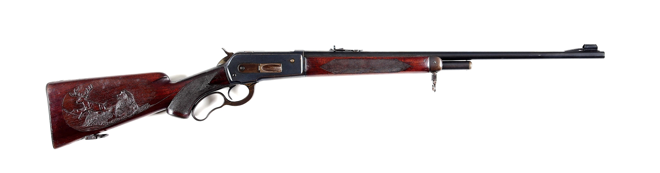 (C) WINCHESTER MODEL 71 DELUXE LEVER ACTION RIFLE.