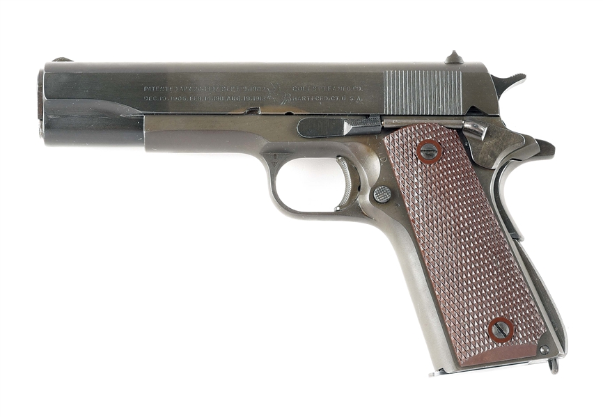 (C) COLT 1911A1 .45 ACP SEMI-AUTOMATIC PISTOL (1944).