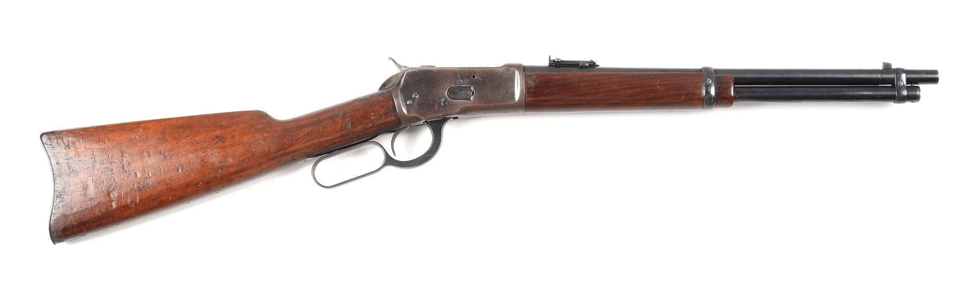 (C) SANTE FE POLICE MARKED WINCHESTER MODEL 1892 16" TRAPPER LEVER ACTION CARBINE IN .45 ACP (1925).