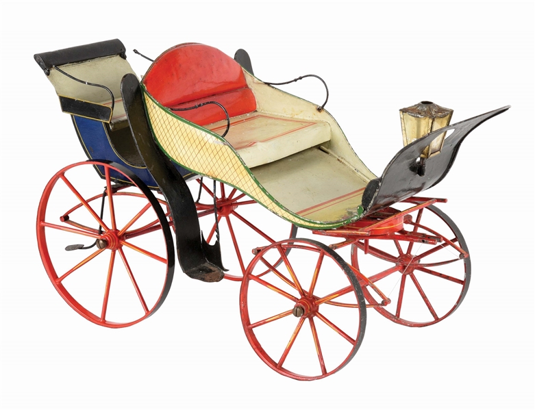 RARE EARLY GERMAN HAND-PAINTED CARRIAGE.