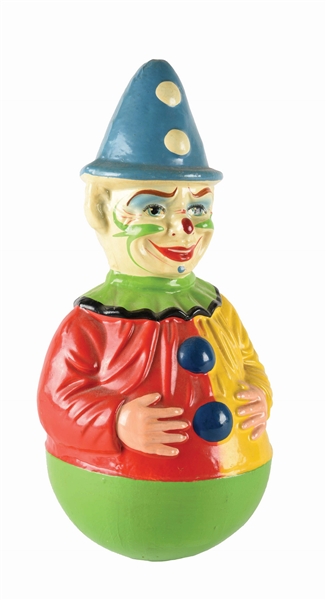 LARGE-SIZE GERMAN CLOWN ROLY-POLY TOY.