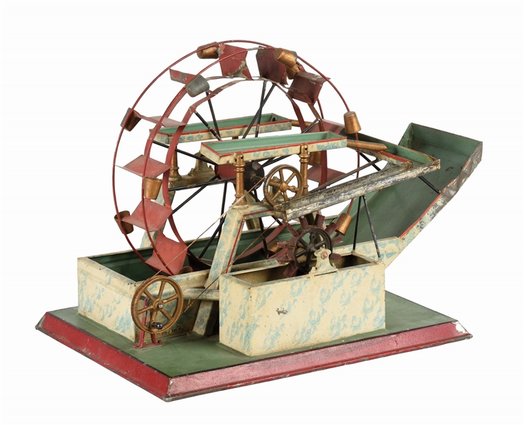 EARLY GERMAN STEAM ACCESSORY WATER WHEEL TOY.