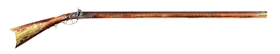 (A) SOUTHERN ATTRIBUTED KENTUCKY PERCUSSION RIFLE WITH HUNTING BAG AND HORN. 