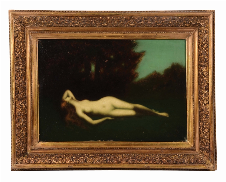 JEAN-JACQUES HENNER (FRENCH, 1829-1905) NUDE IN A FOREST