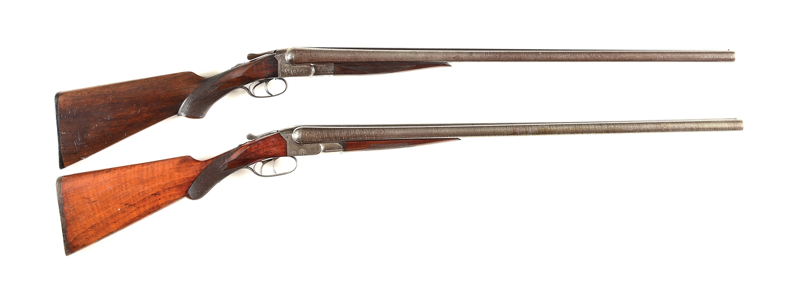 (C) LOT OF 2: SYRACUSE ARMS CO. AND W.A. ABEL & CO. SIDE BY SIDE SHOTGUNS.