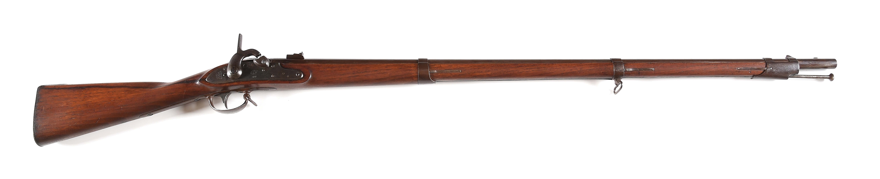 (A) HEWES & PHILLIPS NEW JERSEY MARKED CONVERTED SPRINGFIELD M1816 PERCUSSION RIFLED MUSKET.