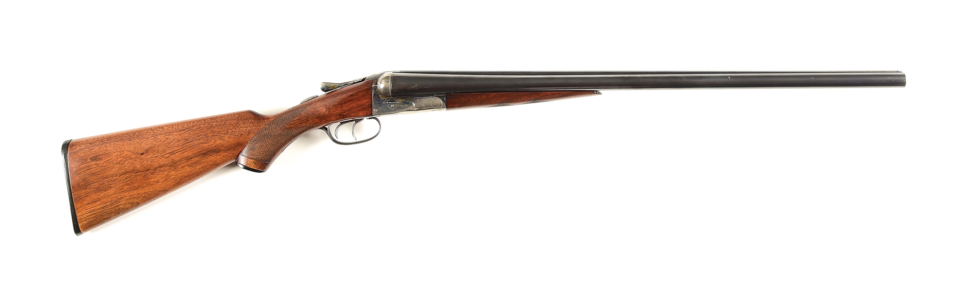 (C) FOX STERLINGWORTH BRUSH 12 GAUGE SIDE BY SIDE SHOTGUN.