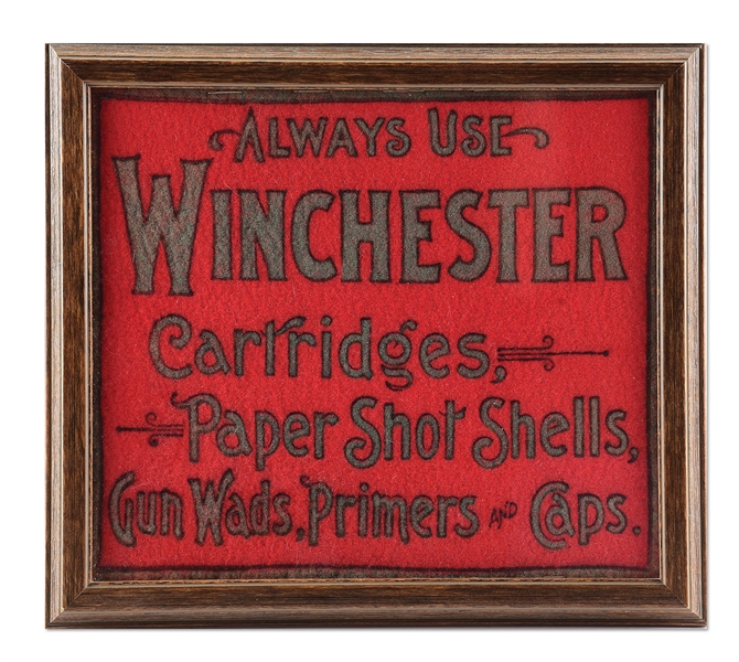 ORIGINAL HIGH CONDITION "ALWAYS USE" WINCHESTER RED COUNTER FELT.
