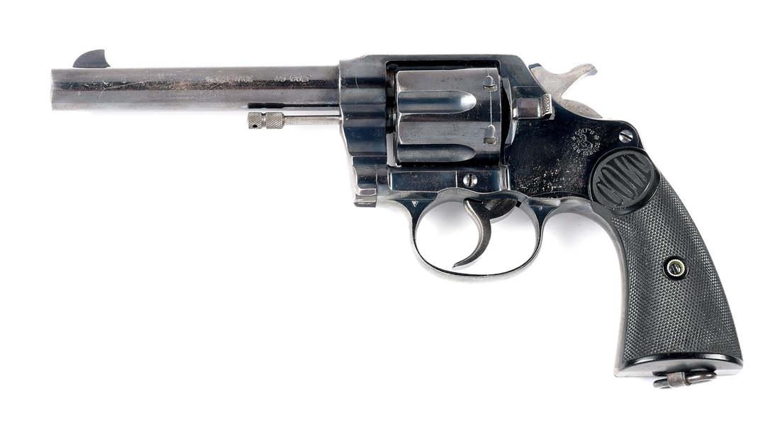 (C) EARLY COLT NEW SERVICE DOUBLE ACTION REVOLVER (1907).
