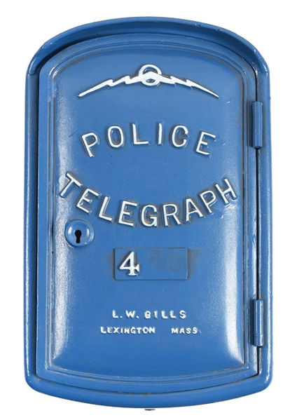 L.W. BILLS CAST IRON POLICE TELEGRAPH CALL BOX. 