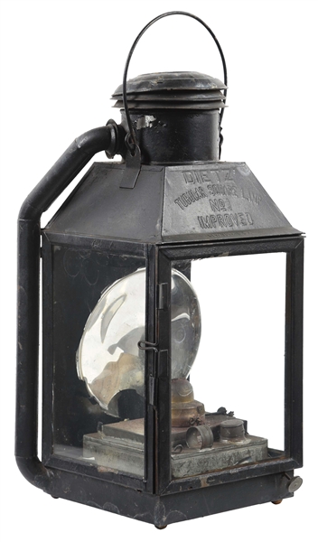 DIETZ TUBULAR NO. 1 SQUARE STATION LAMP.