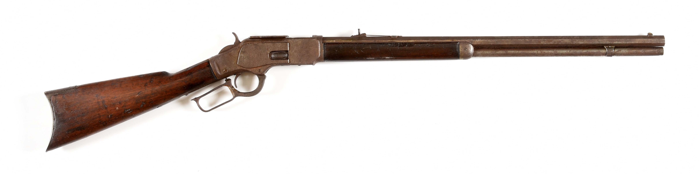 (A) WINCHESTER MODEL 1873 .38 WCF LEVER ACTION RIFLE