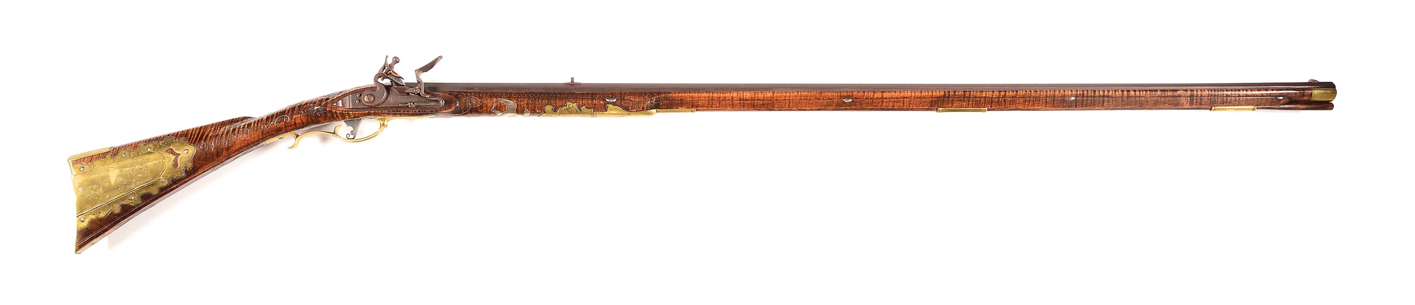 (A) EXQUISITE CONTEMPORARY KENTUCKY RIFLE BY W. WATSON.