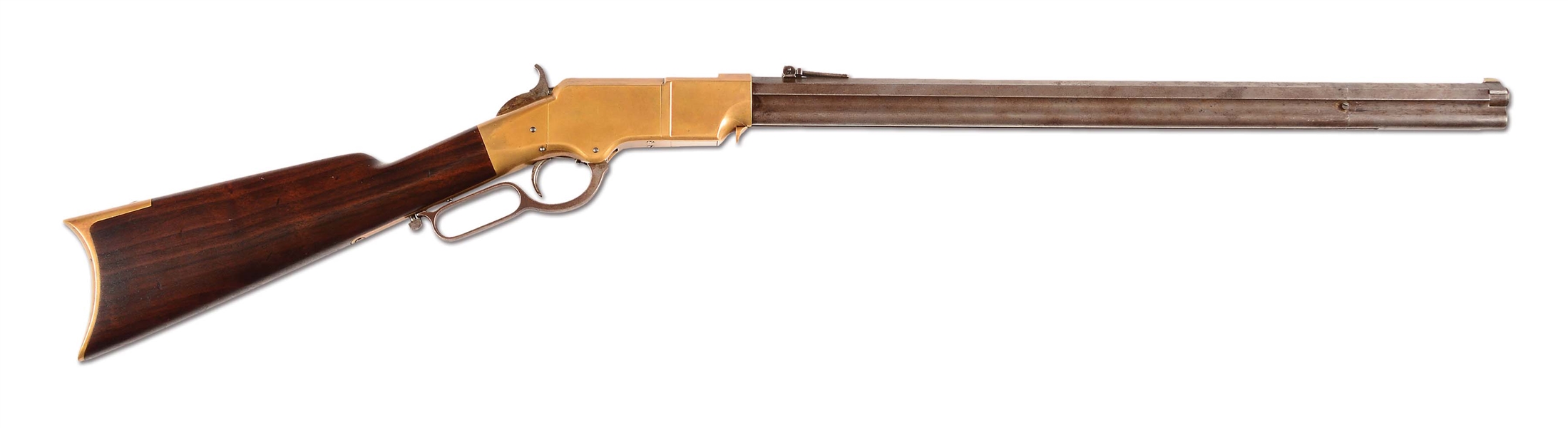 (A) HENRY MODEL 1860 LEVER ACTION RIFLE.