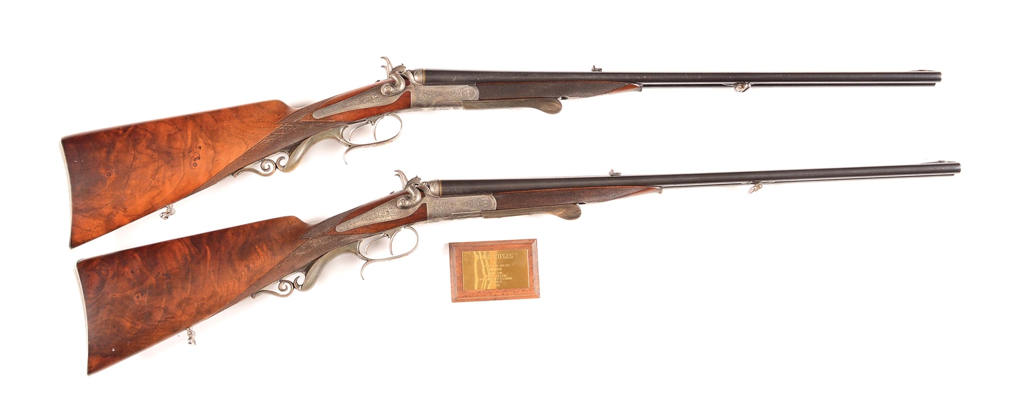 (A) PAIR OF MILLER & VAL GREISS DOUBLE RIFLES IN 10.5X47R.
