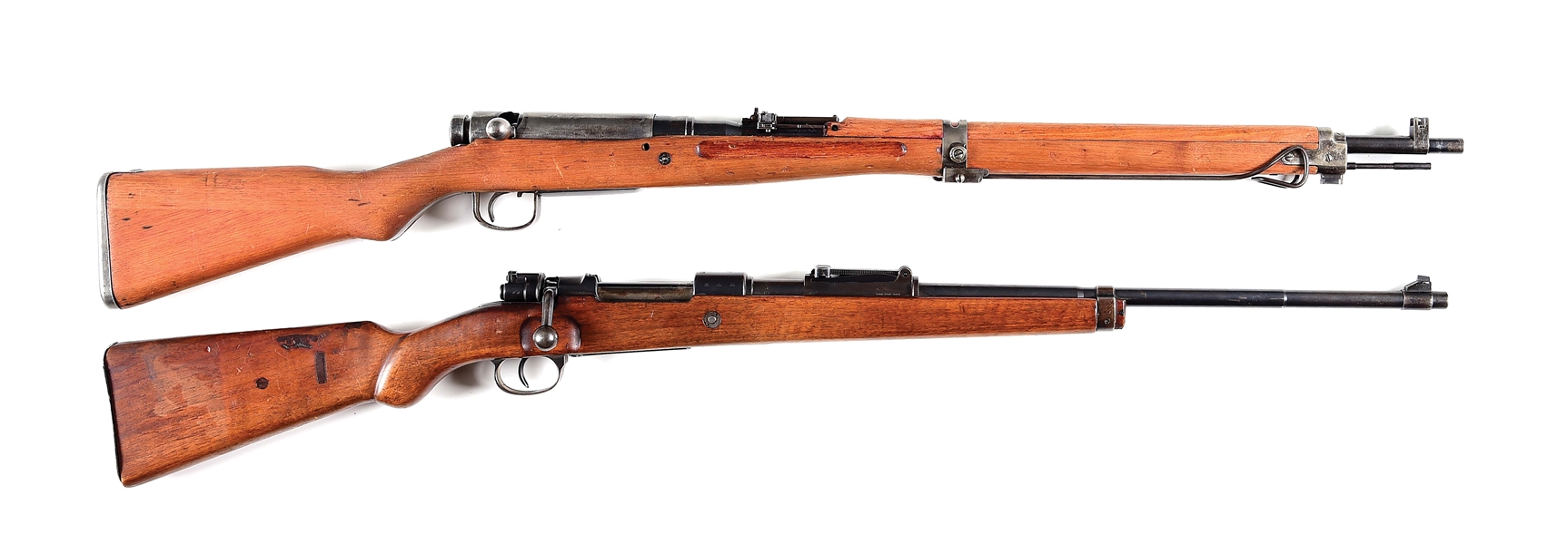 (C) LOT OF 2: ARISAKA TYPE 99 AND MAUSER 98K BOLT ACTION RIFLES.