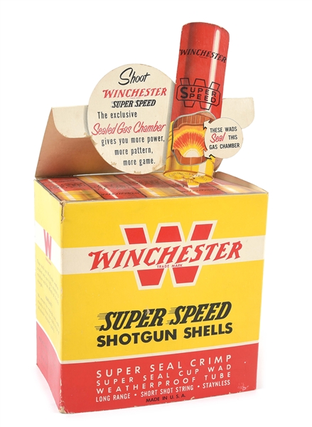 WINCHESTER SUPER SPEED SHOT SHELL COUNTER DISPLAY.