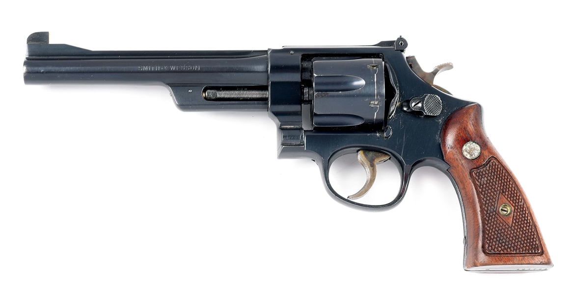 (C) FINE SMITH & WESSON MODEL 1950 DOUBLE ACTION REVOLVER IN FACTORY BOX.