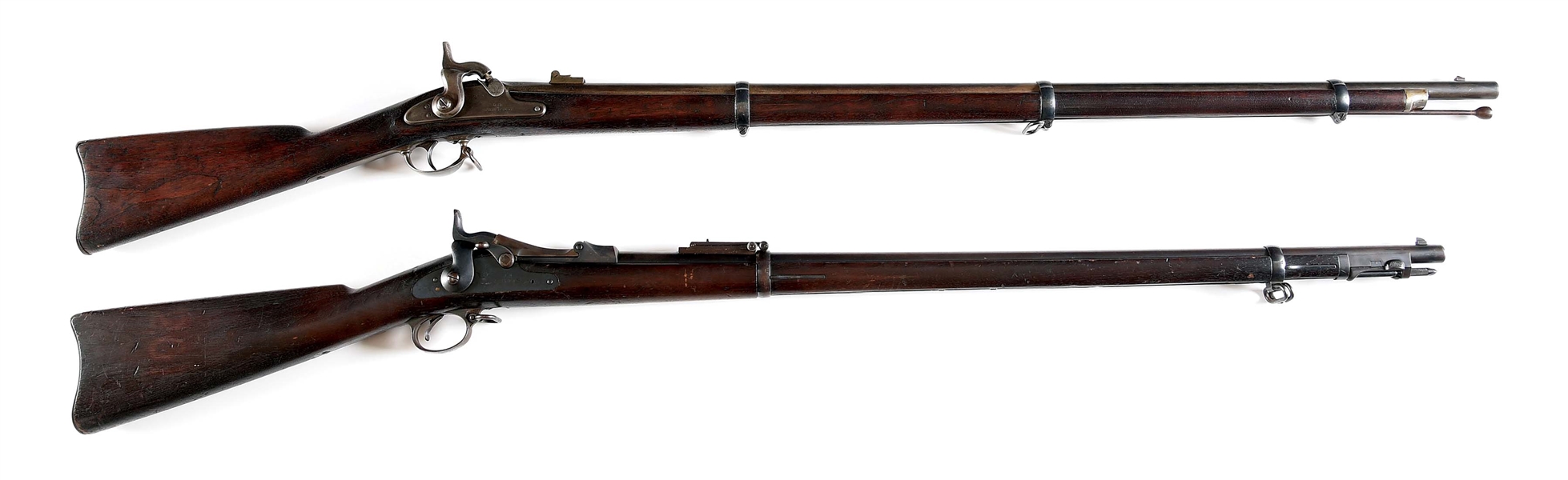 (A) LOT OF 2: SPRINGFIELD MODEL 1863 PERCUSSION RIFLE AND MODEL 1888 TRAPDOOR SINGLE SHOT RIFLE  