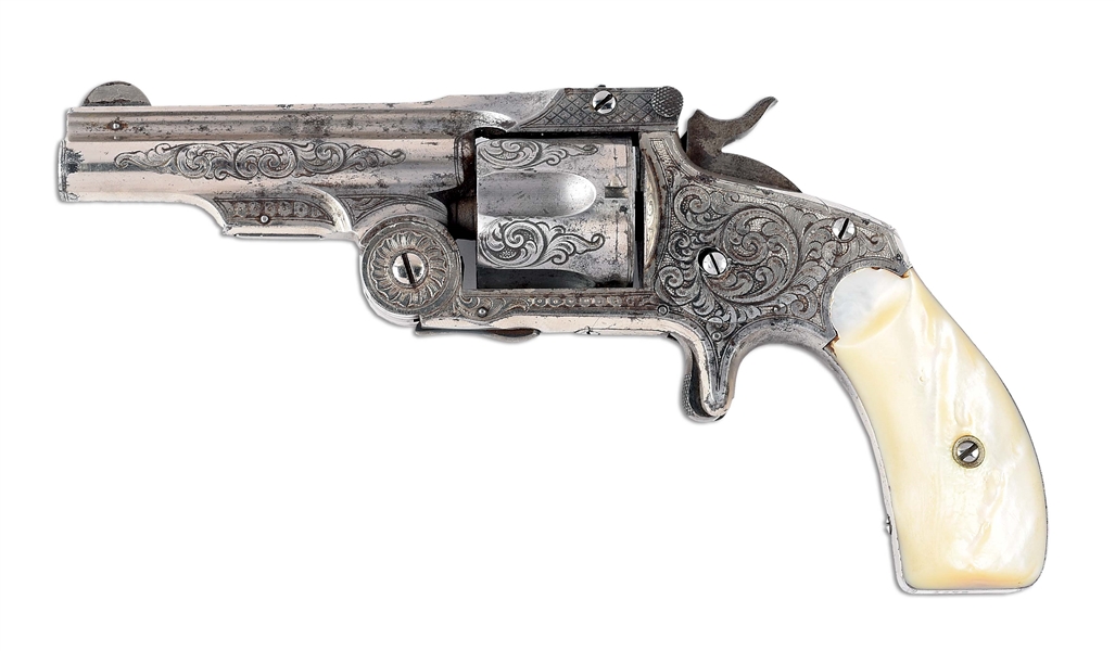 (A) SMITH AND WESSON .38 SINGLE ACTION FIRST MODEL BABY RUSSIAN REVOLVER WITH FACTORY LETTER.