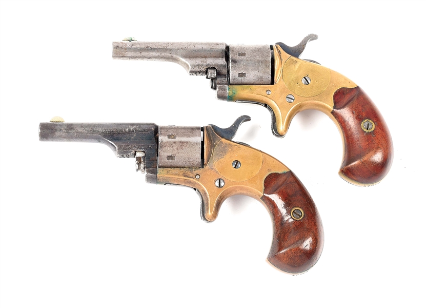 (A) LOT OF 2: COLT OPEN TOP POCKET SINGLE ACTION REVOLVERS.