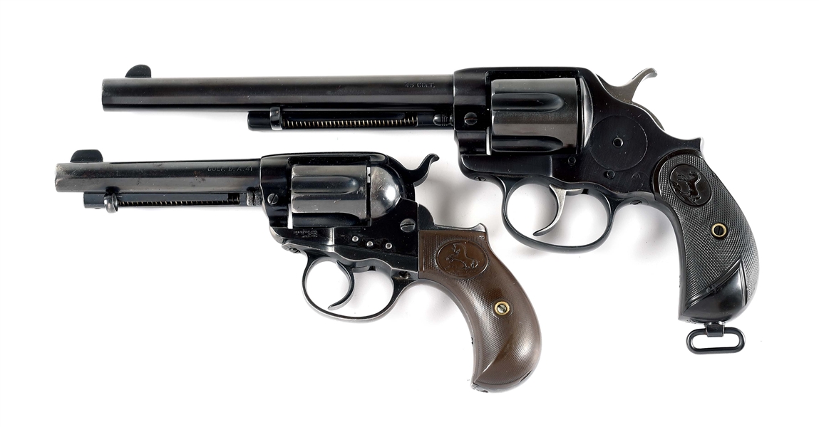 (C) LOT OF 2: COLT 1877 THUNDERER AND COLT 1878 DOUBLE ACTION REVOLVERS.