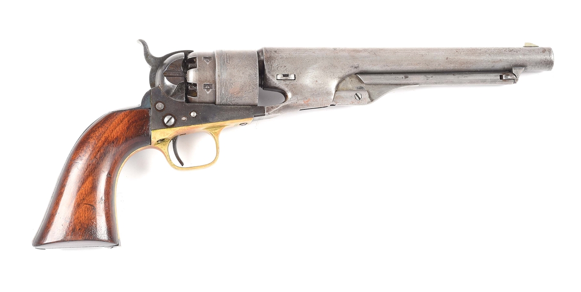 (A) MARTIALLY MARKED COLT 1860 ARMY .44 PERCUSSION REVOLVER WITH HOLSTER