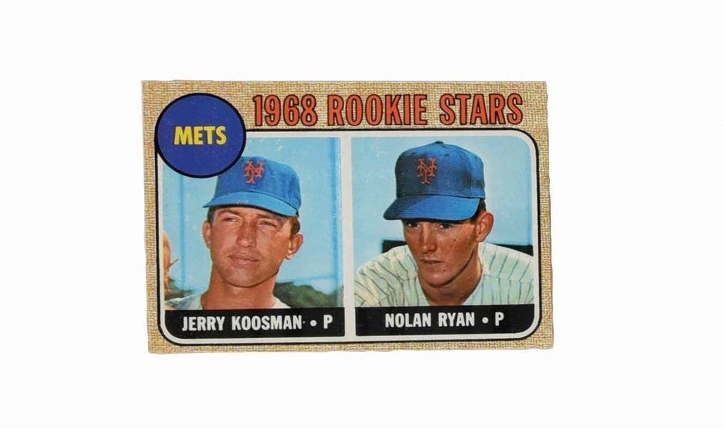 1968 TOPPS NOLAN RYAN, JERRY KOOSMAN ROOKIE STAR CARD NO. 177.