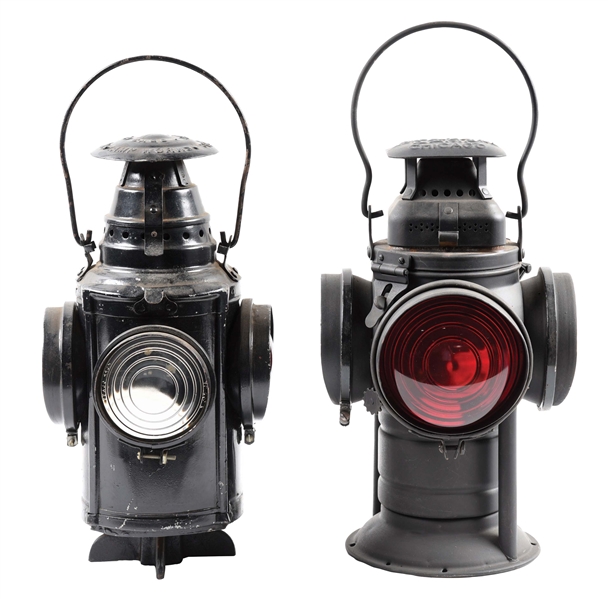 LOT OF 2: RAILROAD SWITCH LAMPS.