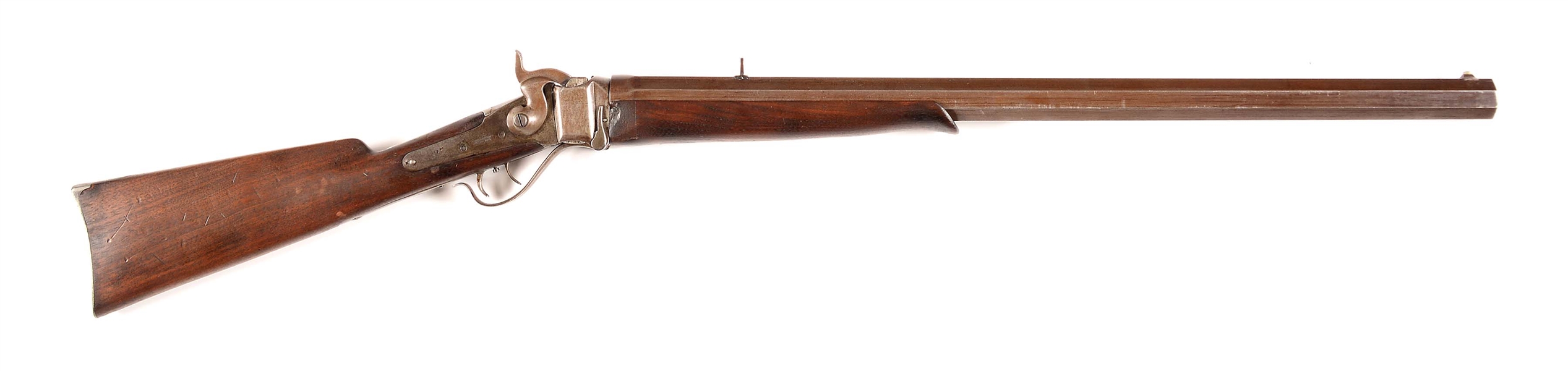 (A) ATTRIBUTED MEACHAM CONVERSION SHARPS "OLD RELIABLE" SINGLE SHOT RIFLE 
