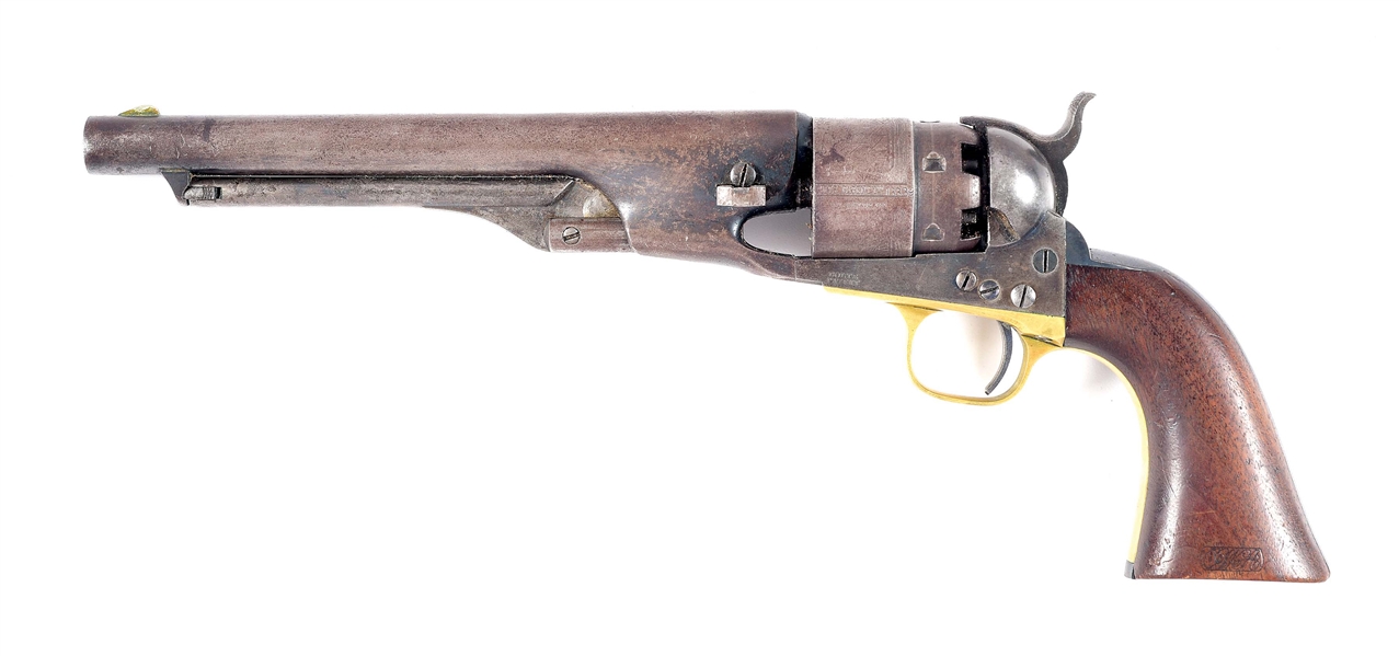 (A) MARTIALLY MARKED COLT 1860 ARMY PERCUSSION REVOLVER.