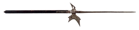 EUROPEAN HALBERD IN THE GERMAN OR FRENCH STYLE ON SHORTENED HAFT