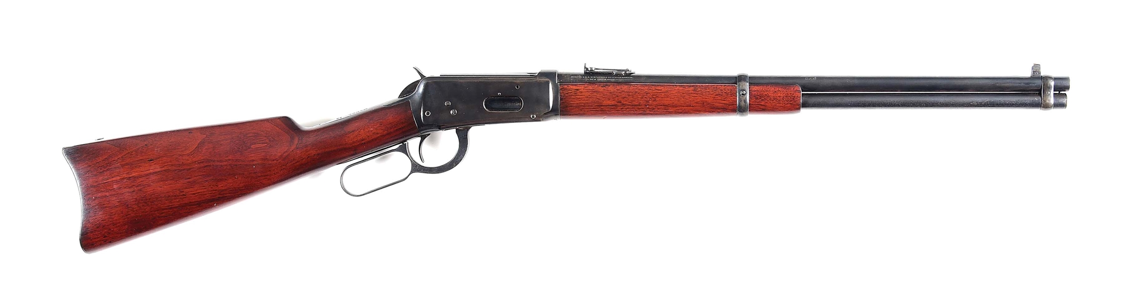 (C) WINCHESTER MODEL 1894 SADDLE RING LEVER ACTION RIFLE (1925).