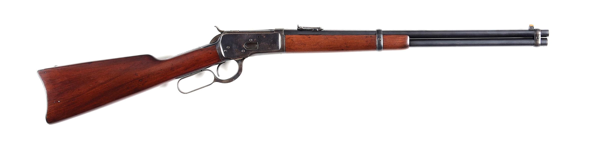 (C) WINCHESTER MODEL 1892 .44 W.C.F. LEVER ACTION SADDLE RING CARBINE (1908).