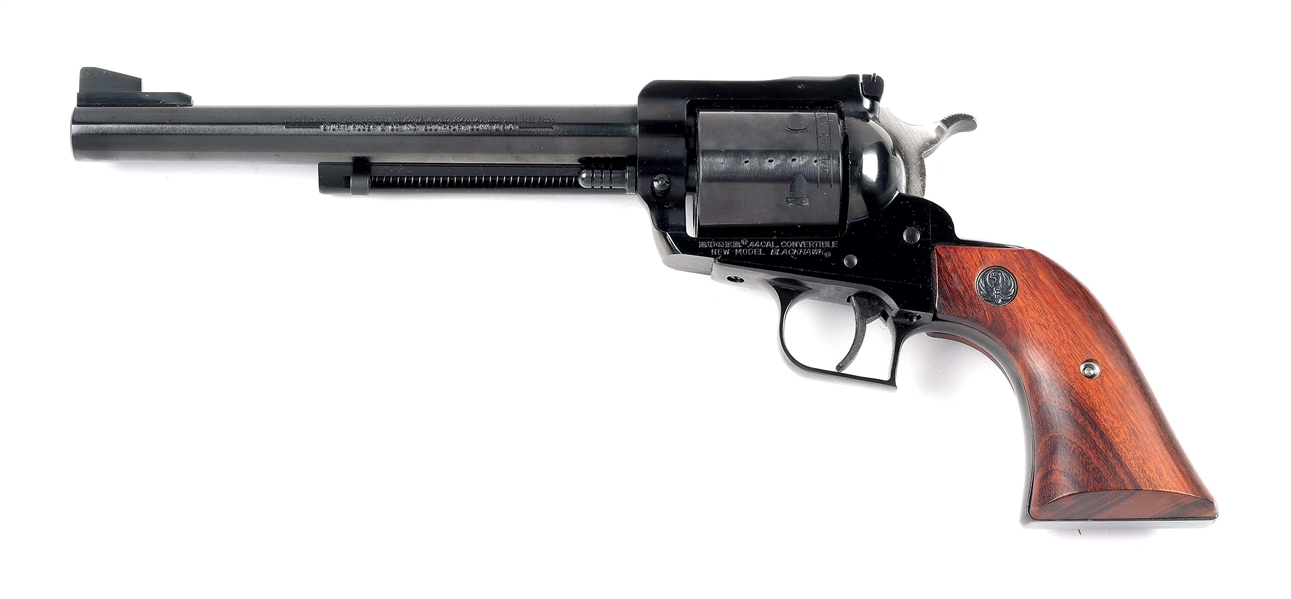 (M) RUGER NEW MODEL BLACKHAWK CONVERTIBLE SINGLE ACTION REVOLVER IN .44 REM MAG AND .44-40 WIN.